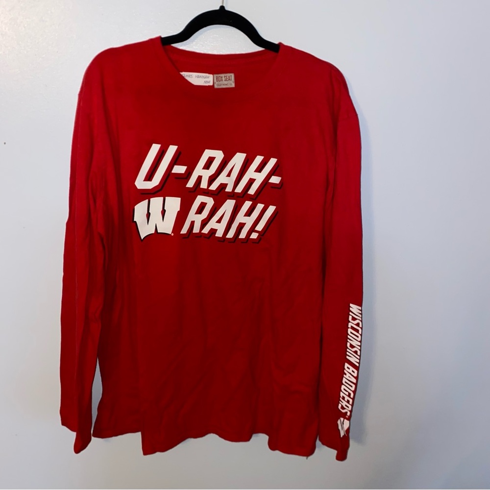 Red Long Sleeve Wisconsin Badgers T-Shirt
